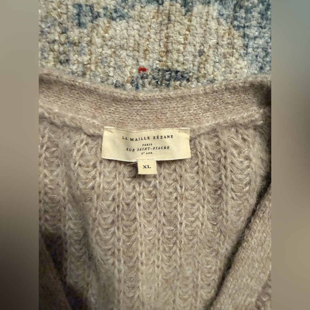 Sézane Basile Cardigan in Light Beige XL Pristine Condition - Picture 4 of 7